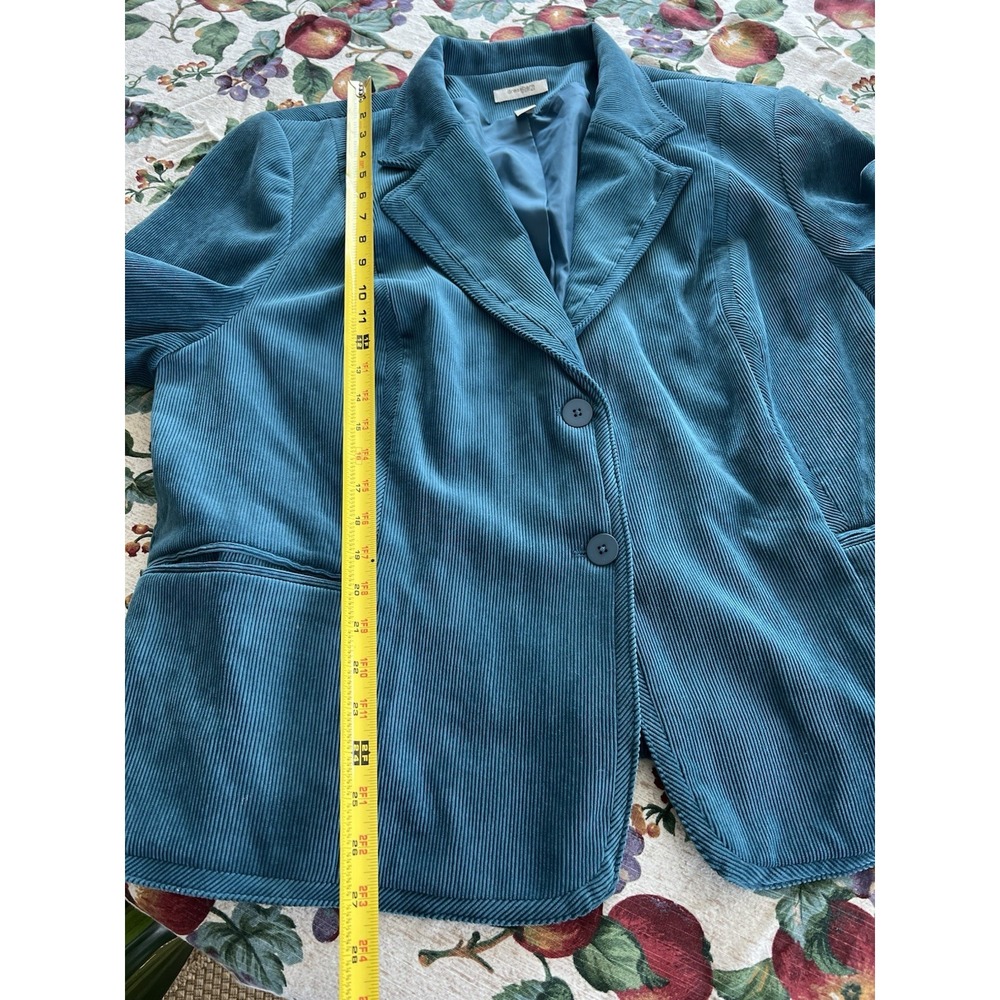 Dressbarn Blue Blazer Jacket Women Plus 22W Lined Pockets Button Collared - Picture 10 of 10